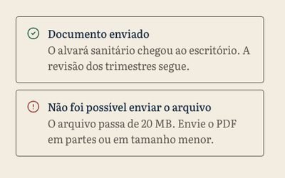 Prévia do componente Aviso
