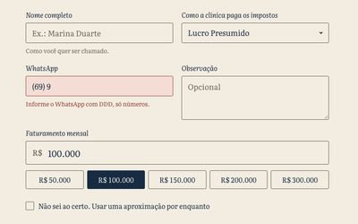 Prévia do componente Campo