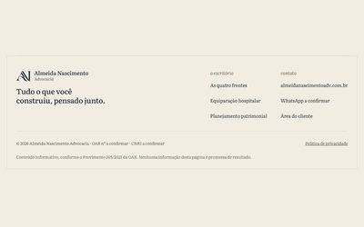 Prévia do componente Rodapé do site