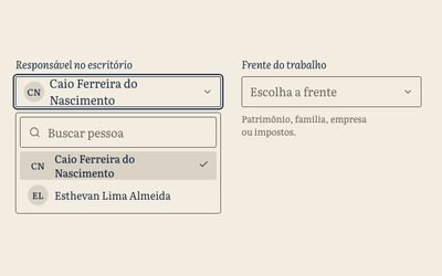 Prévia do componente Seleção
